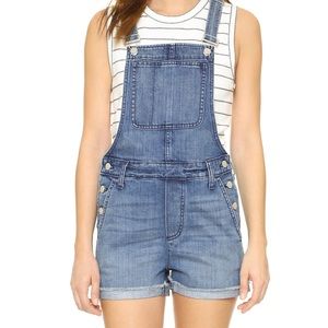 Madewell denim Adirondack short overalls